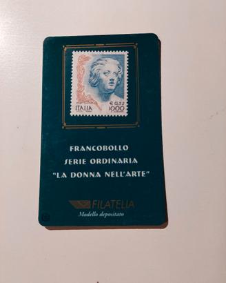 Tessera Filatelica Donna nell'arte 1000 lire