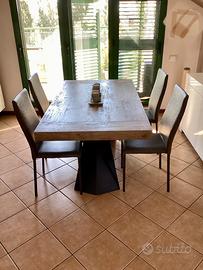 4 sedie soggiorno sala da pranzo in ecopelle