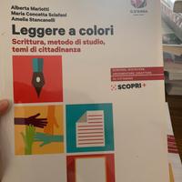 Libro italiano antologia Leggere a colori NUOVO