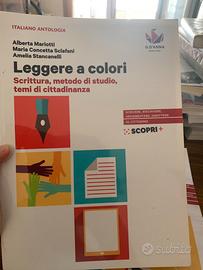 Libro italiano antologia Leggere a colori NUOVO