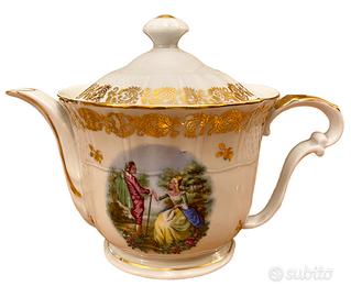 Antica teiera in porcellana Limoges B&C Bernardaud