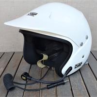 Casco pilota auto racing FIA OMP cuffie microfono