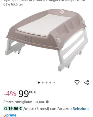 fasciatoio ok baby per vasca da bagno e lettino