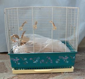 Gabbia per uccelli completa di accessori