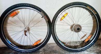 Coppia cerchi alu. MTB , Ant+post. 26" No dischi