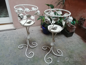 Porta vaso in ferro battuto