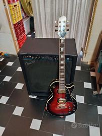 Chitarra con amplificatore