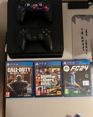 Playstation 4 Slim + Joystick + Giochi