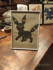 Quadro pokemon Umbreon Pixel Art