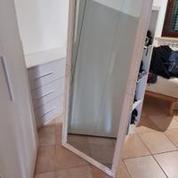 Specchio a figura intera bianco shabby chic