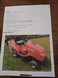 Trattorini tosaerba honda 2315