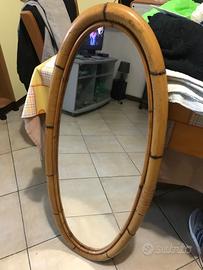 Specchio ovale bamboo