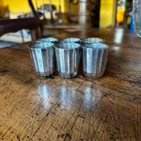 Set 6 bicchierini vintage in metallo argentato