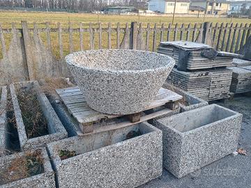 vasi in ghiaino lavato