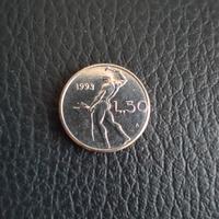 Moneta 50 lire micro - anno 1993