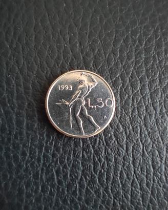 Moneta 50 lire micro - anno 1993