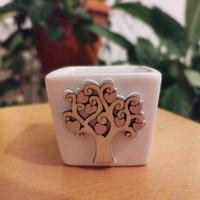 Bomboniera - legno e resina 6x6,5 cm