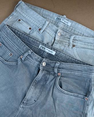 Set du due bermuda di jeans Zara taglia eu 40 uomo