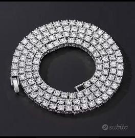Collana tennis brillante