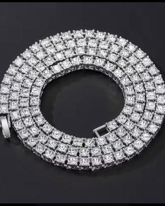 Collana tennis brillante