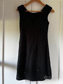 Vestito corto nero con pailettes