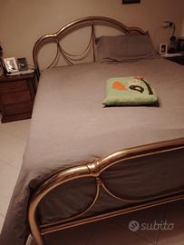 Letto Matrimoniale Ottone dorato