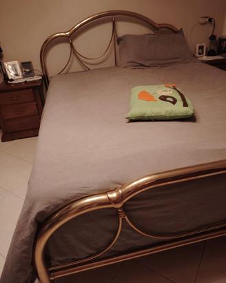 Letto Matrimoniale Ottone dorato