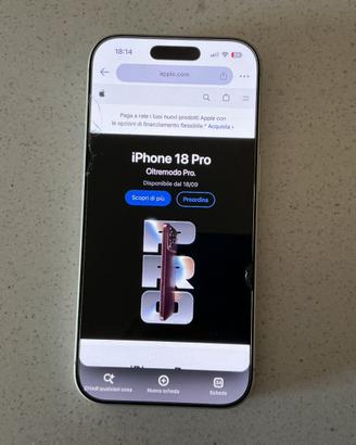 Iphone 17 pro 256 gb silver bianco