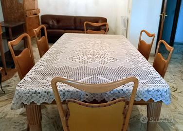 Tovaglia rettangolare vintage anni '60, 8 posti