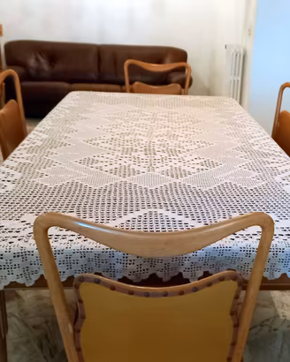 Tovaglia rettangolare vintage anni '60, 8 posti