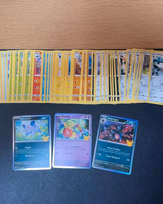 70carte pokemon zenitregale e 30esimo anniversario