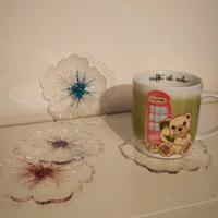 Sottobicchieri in resina fatti a mano 