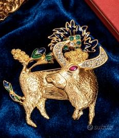 Spilla vintage toro Trifari per donna