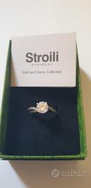 Anello Solitario Stroili in argento 925 e zirconi