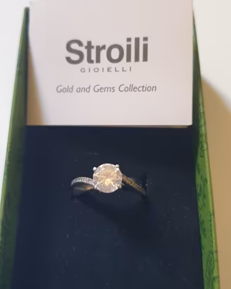 Anello Solitario Stroili in argento 925 e zirconi