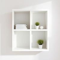 Libreria bianca a cubi