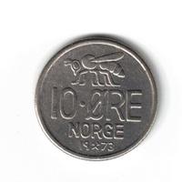Moneta, Norvegia, 10 ore, Re Olav V del 1973