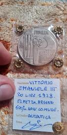 20 lire 1928 regno d'Italia Vittorio Emanuele 3 
