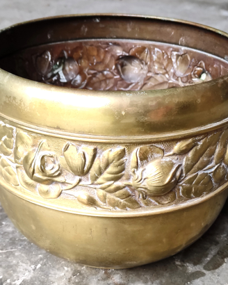 Vecchio Vaso Rame arredamento Giardino Retrò