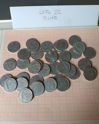 lotto Rif 22 monete 