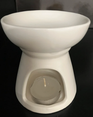 bruciaessenze in ceramica con candela