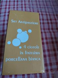 Set antipastiera porcellana bianca