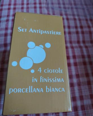 Set antipastiera porcellana bianca