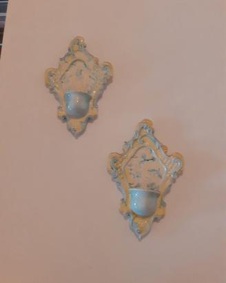 Acquasantiere in ceramica smaltate