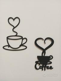 tazze da caffè decorazione muro 