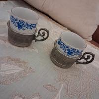 2 tazze da caffè in porcellana di Capodimonte