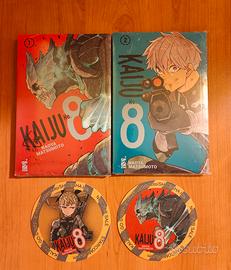 Kaiju No. 8, Vol. 1 e 2 con puzzle e sottobicchier