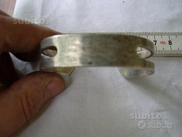 Bracciale argento 800, bracciale rigido vintage