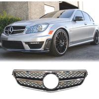GRIGLIA MERCEDES W204 11-14 NERO CROMATO LOOK AMG 