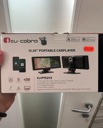 CarPlay 10,26" wireless + Dash Cam + retrocamera